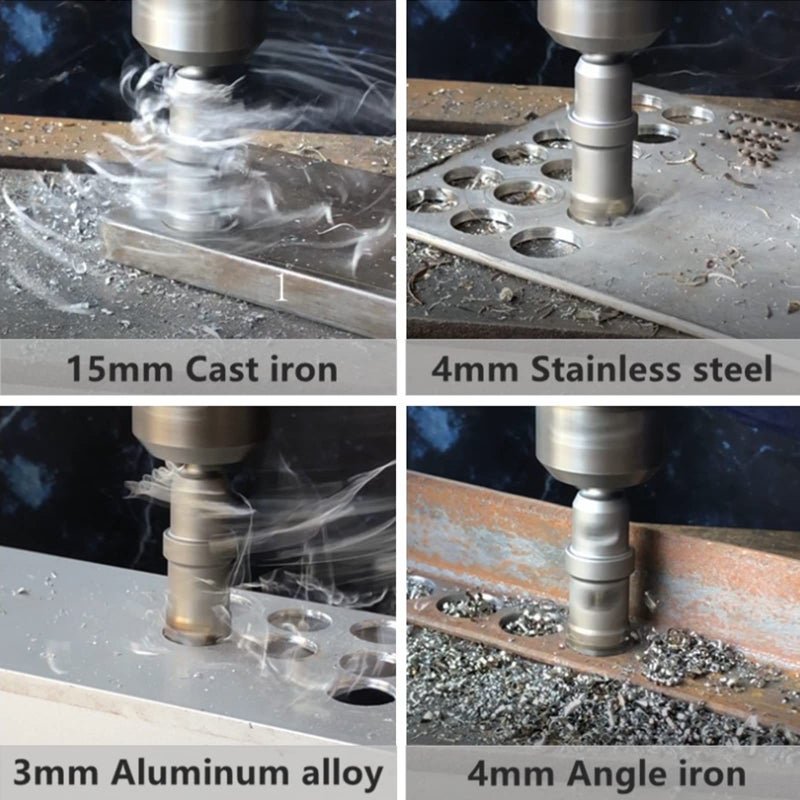 RVIQI TCT Hole Saw Set  6 Pcs Carbide Hole Saw Kit with Titanium Plated Center Drill for Stainless Steel  Metal  Iron  Wood with Storage Case (5/8 -2-3/8 ) - Image 4